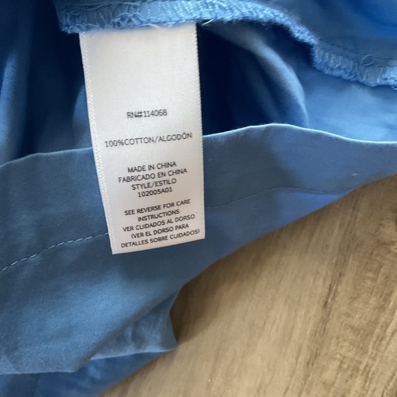 Sweet Baby Jamie Blue Tiered Wrap Dress size large - Picture 4 of 6